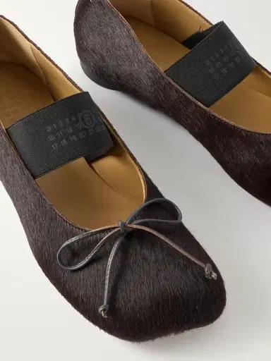 MM6 MAISON MARGIELA Bow-detailed Calf Hair Ballet Flats | Thumbnail 5 MM6 MAISON MARGIELA Bow-detailed Calf Hair Ballet Flats | Thumbnail 5