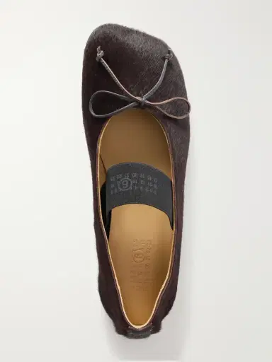 MM6 MAISON MARGIELA Bow-detailed Calf Hair Ballet Flats | Thumbnail 6 MM6 MAISON MARGIELA Bow-detailed Calf Hair Ballet Flats | Thumbnail 6