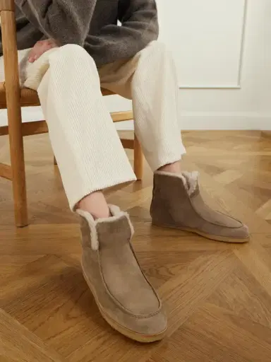 LEGRES 52 Shearling-trimmed Suede Ankle Boots | Thumbnail 2 LEGRES 52 Shearling-trimmed Suede Ankle Boots | Thumbnail 2
