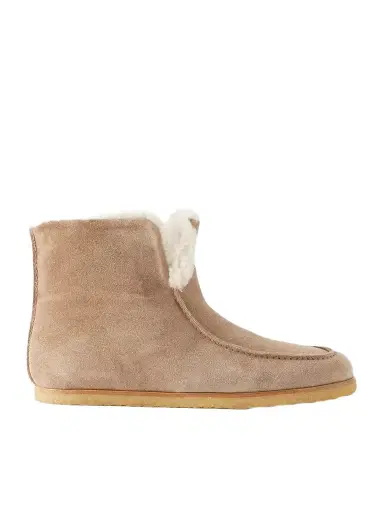 LEGRES 52 Shearling-trimmed Suede Ankle Boots | Thumbnail 1 LEGRES 52 Shearling-trimmed Suede Ankle Boots | Thumbnail 1