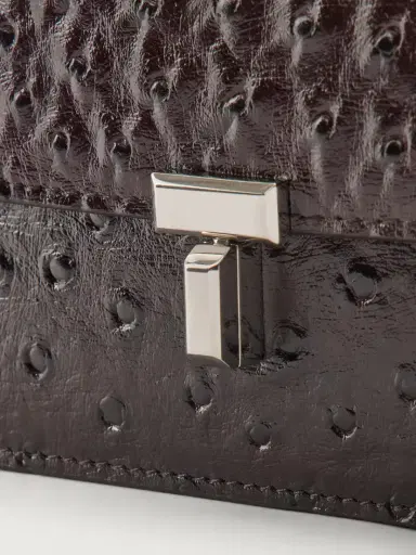 TOTEME T-lock Ostrich-effect Leather Shoulder Bag | Thumbnail 5