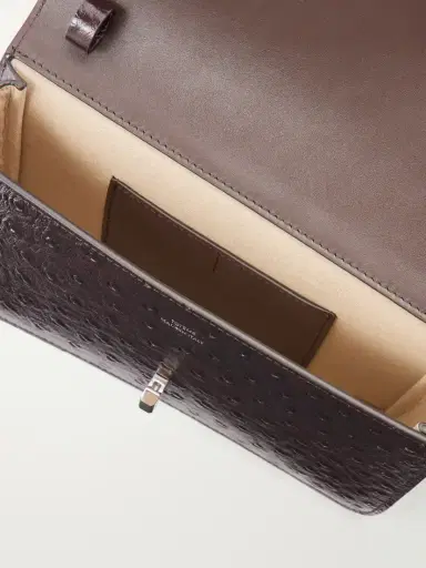 TOTEME T-lock Ostrich-effect Leather Shoulder Bag | Thumbnail 6