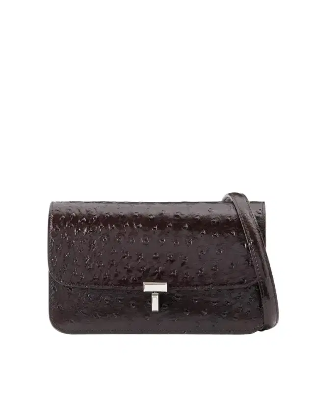 TOTEME T-lock Ostrich-effect Leather Shoulder Bag