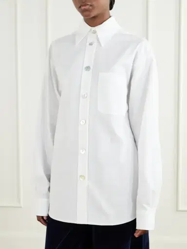 Les Vacances D’Irina Gathered Cotton Shirt | Thumbnail 3