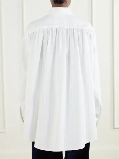 Les Vacances D’Irina Gathered Cotton Shirt | Thumbnail 4