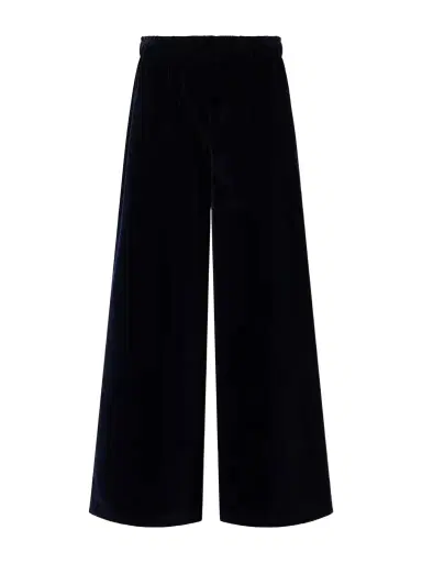 Les Vacances D’Irina Gathered Cotton-velvet Wide-leg Pants | Thumbnail 1