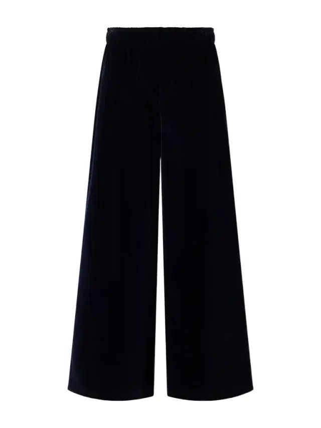 Les Vacances D’Irina Gathered Cotton-velvet Wide-leg Pants