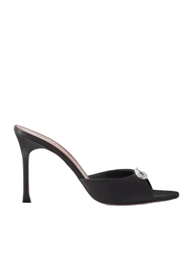 Amina Muaddi Mini Camelia 95 Embellished Satin Sandals | Thumbnail 1
