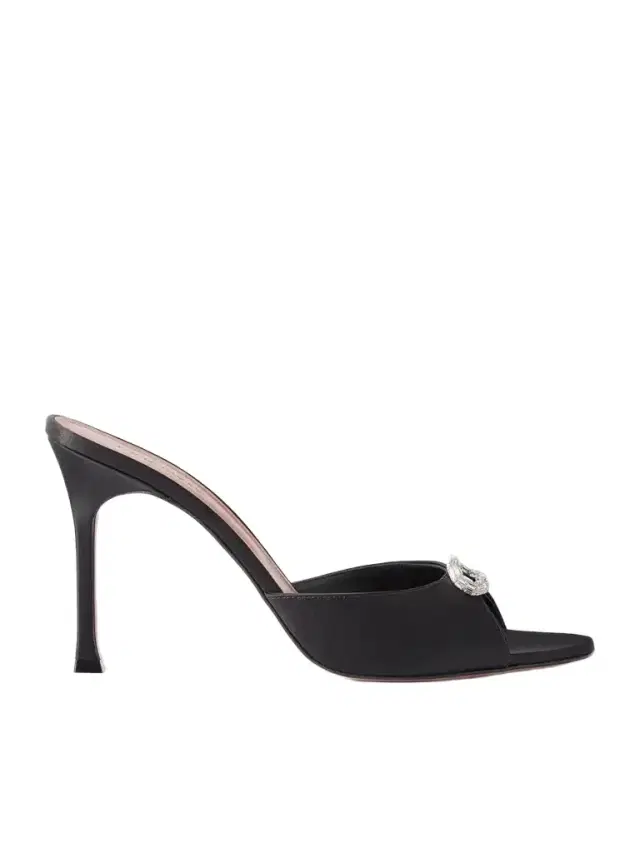 Amina Muaddi Mini Camelia 95 Embellished Satin Sandals
