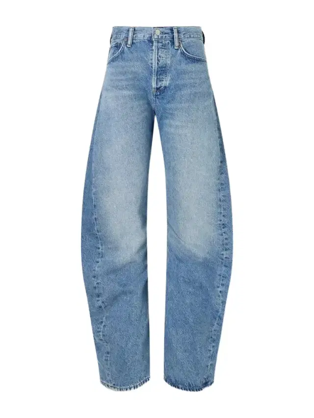 Spiral Mid-rise Barrel-leg Jeans