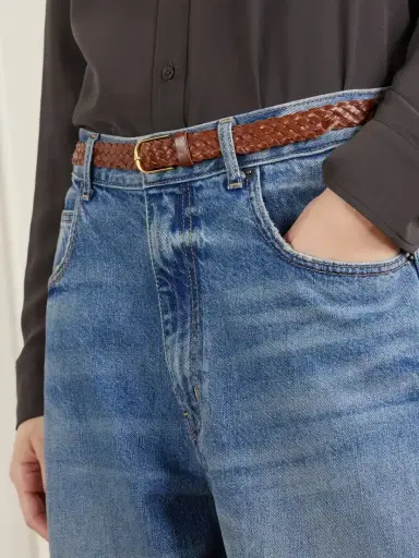 Nili Lotan Braided Jane Leather Belt | Thumbnail 2