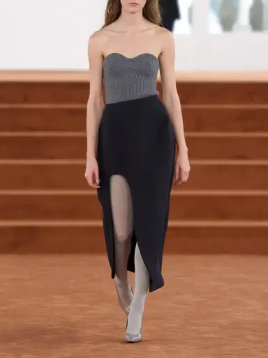 Jil Sander Wool Cut-out Midi Skirt | Thumbnail 5 Jil Sander Wool Cut-out Midi Skirt | Thumbnail 5