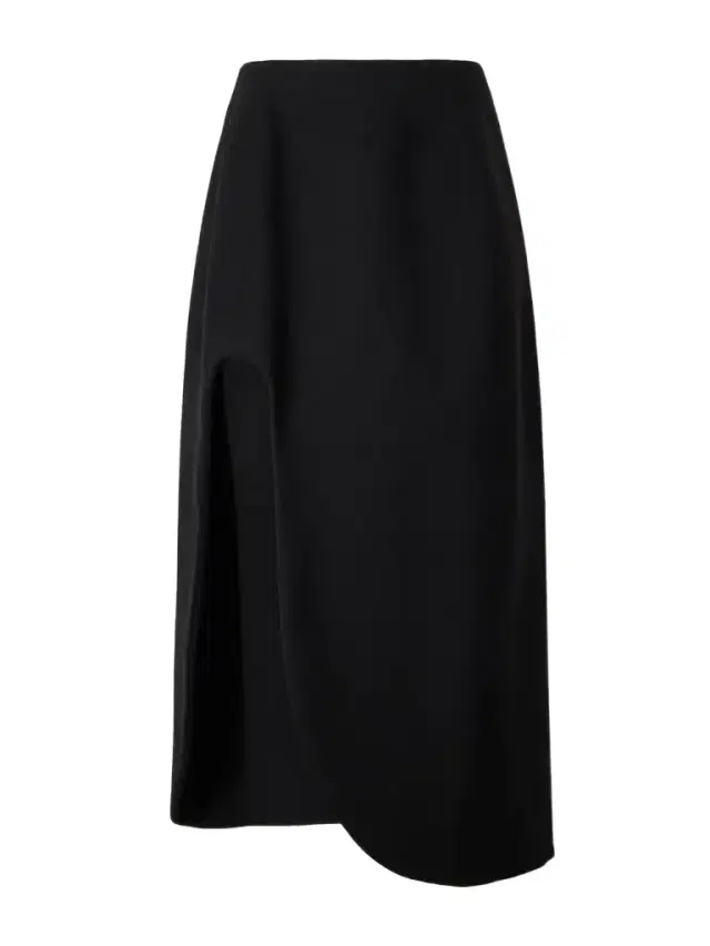 Jil Sander Wool Cut-out Midi Skirt
