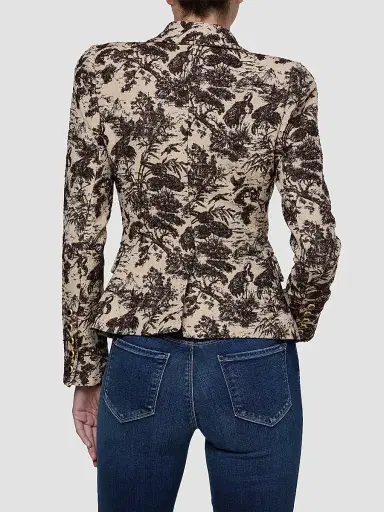 L'Agence Women's Kaisley Toile-Print Blazer | Thumbnail 3 L'Agence Women's Kaisley Toile-Print Blazer | Thumbnail 3