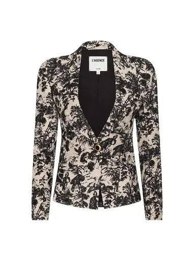 L'Agence Women's Kaisley Toile-Print Blazer | Thumbnail 1 L'Agence Women's Kaisley Toile-Print Blazer | Thumbnail 1