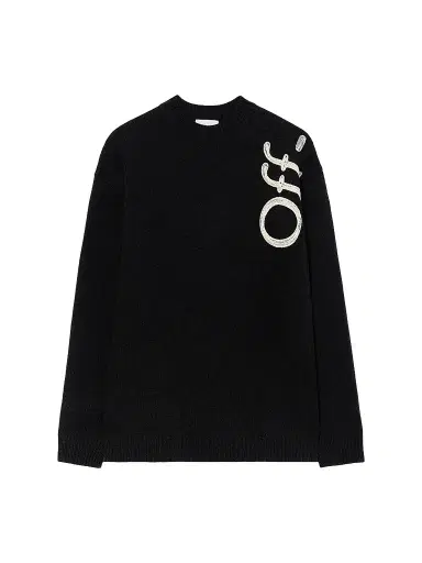 Off-White Men's Vertical Bookish Knit Crewneck Sweater | Thumbnail 1 Off-White Men's Vertical Bookish Knit Crewneck Sweater | Thumbnail 1