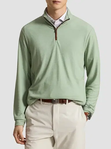 RLX Ralph Lauren Men's Golf Quarter-Zip Mesh Sweatshirt | Thumbnail 4 RLX Ralph Lauren Men's Golf Quarter-Zip Mesh Sweatshirt | Thumbnail 4