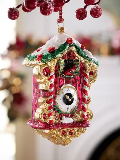 Glassware Art Studio Cuckoo Clock Glass Ornament | Thumbnail 1 Glassware Art Studio Cuckoo Clock Glass Ornament | Thumbnail 1