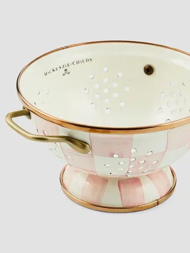 MacKenzie-Childs Rosy Check Enamel Large Colander | Thumbnail 2 MacKenzie-Childs Rosy Check Enamel Large Colander | Thumbnail 2