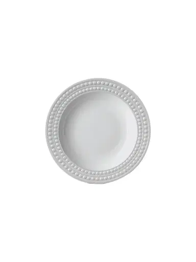 L'Objet Perlée Porcelain & Platinum Soup Plate | Thumbnail 1 L'Objet Perlée Porcelain & Platinum Soup Plate | Thumbnail 1