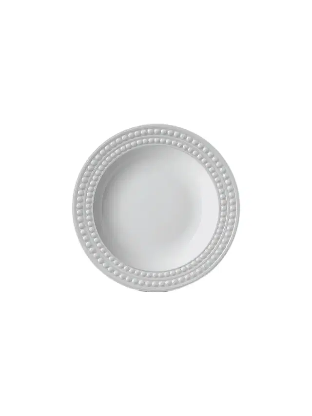 L'Objet Perlée Porcelain & Platinum Soup Plate