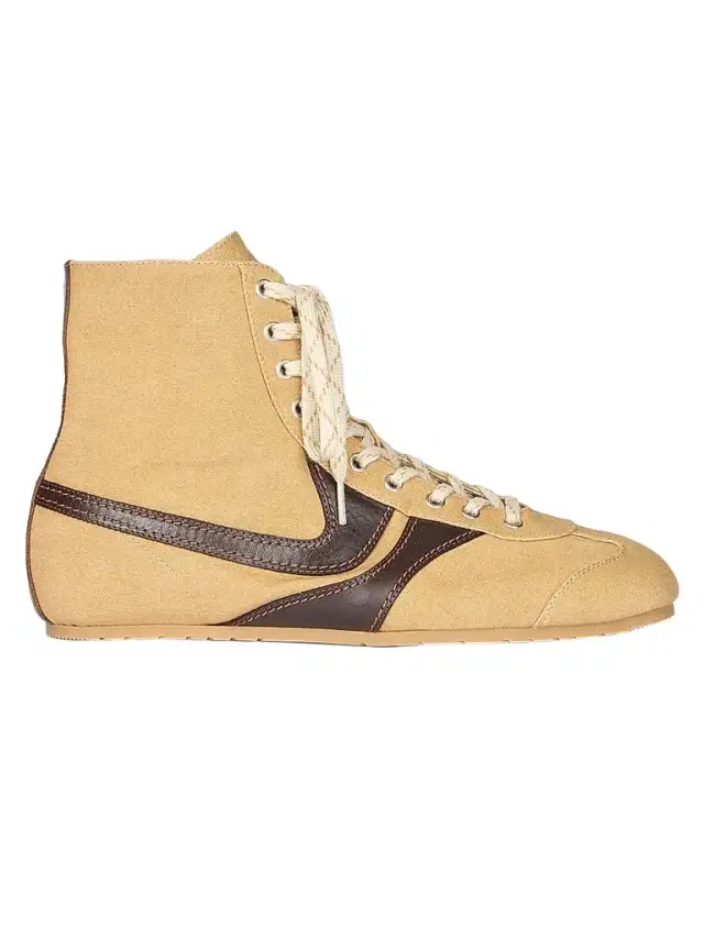Dries Van Noten Men's Contrast Leather-Striped High-Top Sneakers
