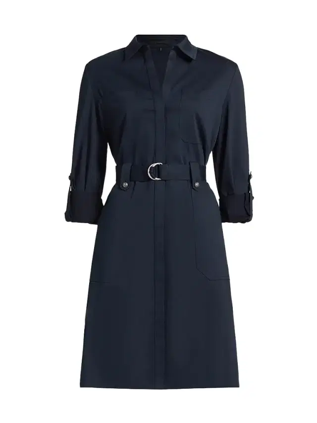 Kobi Halperin Women's Caryss Belted Cotton-Twill Shirtdress - Indigo - Size XXL