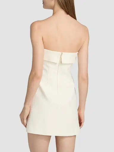 Alberta Ferretti Women's Tulip Linen Strapless Mini Dress | Thumbnail 5