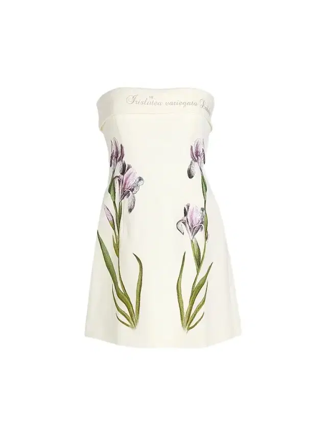 Alberta Ferretti Women's Tulip Linen Strapless Mini Dress