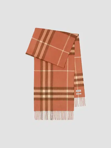 Burberry Women's Check Cashmere Scarf - Clay Pink | Thumbnail 3