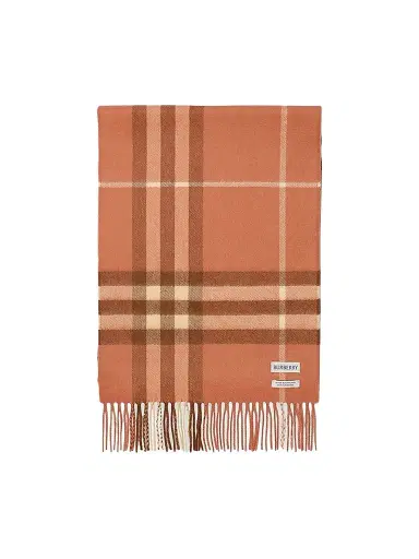 Burberry Women's Check Cashmere Scarf - Clay Pink | Thumbnail 1