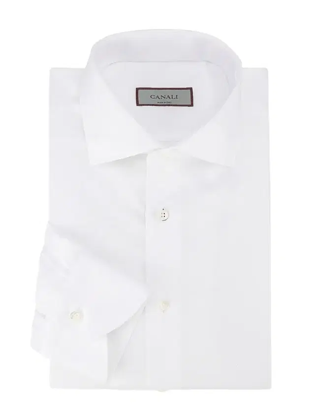 Canali Men's Diagonal Twill Solid Dress Shirt
