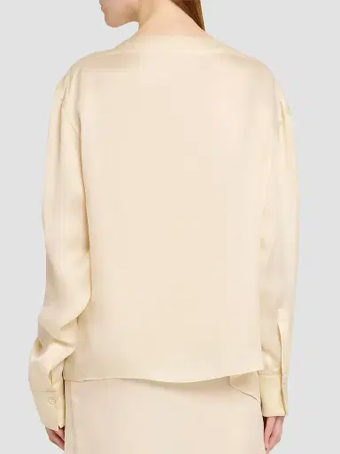 Ferragamo Women's Satin Lace-Up Blouse | Thumbnail 5 Ferragamo Women's Satin Lace-Up Blouse | Thumbnail 5