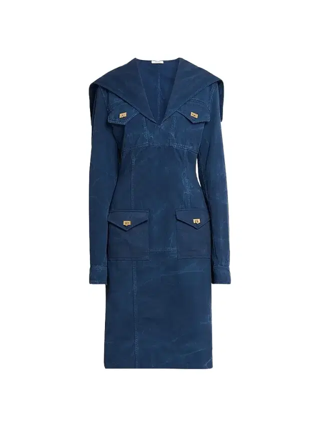 Women's Cotton Gabardine Midi Dress