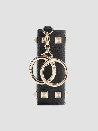 Valentino Garavani Women's Rockstud Lipstick Charm in Grainy Calfskin | Thumbnail 3