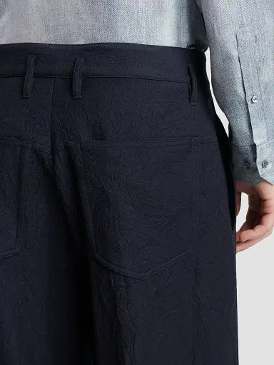 Giorgio Armani Men's Virgin Wool Single Pleat Trousers | Thumbnail 5 Giorgio Armani Men's Virgin Wool Single Pleat Trousers | Thumbnail 5