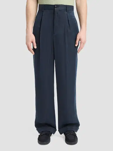 Giorgio Armani Men's Virgin Wool Pleated Trousers | Thumbnail 4 Giorgio Armani Men's Virgin Wool Pleated Trousers | Thumbnail 4