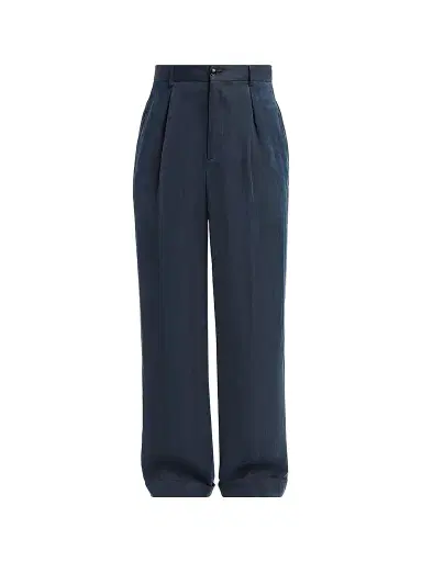 Giorgio Armani Men's Virgin Wool Pleated Trousers | Thumbnail 1 Giorgio Armani Men's Virgin Wool Pleated Trousers | Thumbnail 1