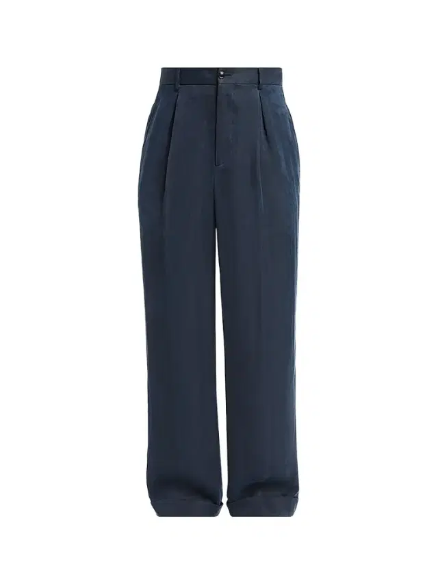 Giorgio Armani Men's Virgin Wool Pleated Trousers - Moonless Night - Size 44