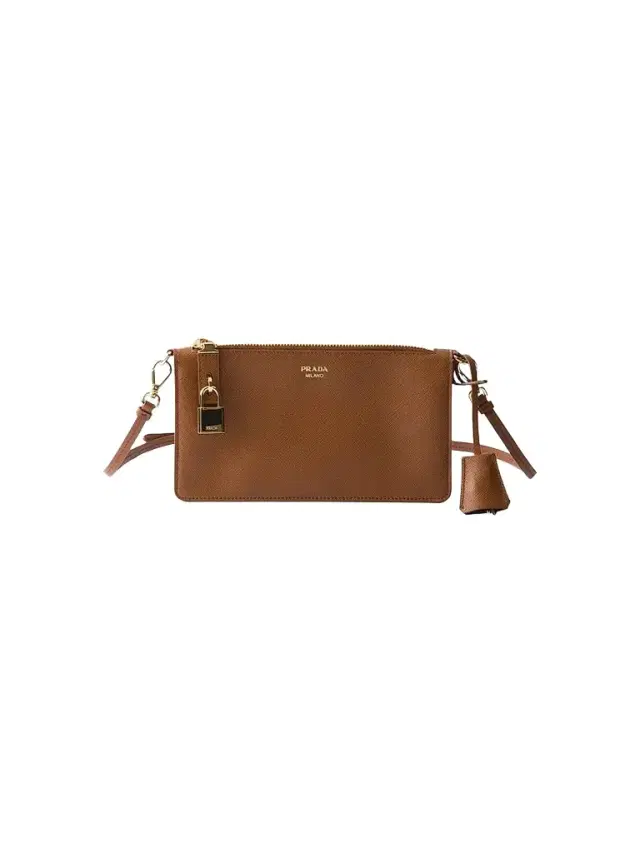 Prada Women's Saffiano Leather Smartphone Pouch - Brown
