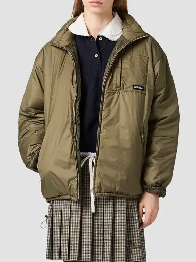 Miu Miu Women's Medium-Weight Ripstop Down Coat | Thumbnail 3 Miu Miu Women's Medium-Weight Ripstop Down Coat | Thumbnail 3
