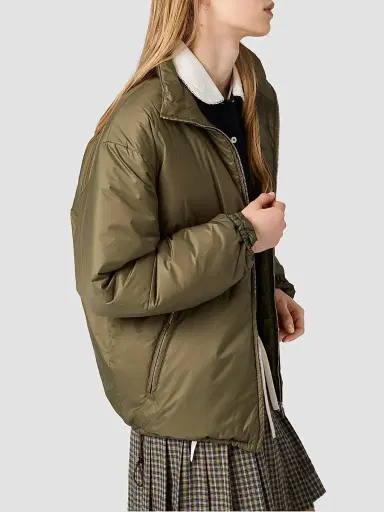 Miu Miu Women's Medium-Weight Ripstop Down Coat | Thumbnail 6 Miu Miu Women's Medium-Weight Ripstop Down Coat | Thumbnail 6