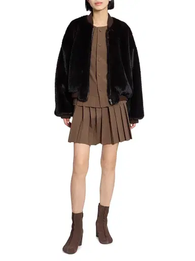 MM6 MAISON MARGIELA Women's Sports Faux Fur Jacket | Thumbnail 2 MM6 MAISON MARGIELA Women's Sports Faux Fur Jacket | Thumbnail 2