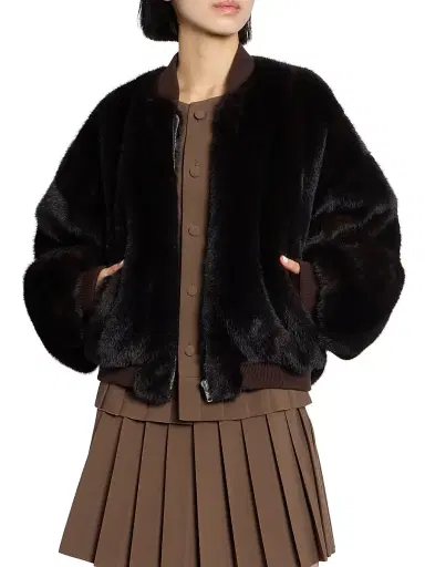 MM6 MAISON MARGIELA Women's Sports Faux Fur Jacket | Thumbnail 3 MM6 MAISON MARGIELA Women's Sports Faux Fur Jacket | Thumbnail 3