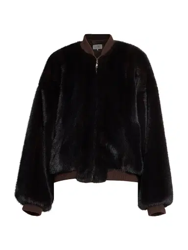 MM6 MAISON MARGIELA Women's Sports Faux Fur Jacket | Thumbnail 1 MM6 MAISON MARGIELA Women's Sports Faux Fur Jacket | Thumbnail 1