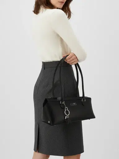 MM6 MAISON MARGIELA Women's New Bauletto Medium Leather Bowler | Thumbnail 2