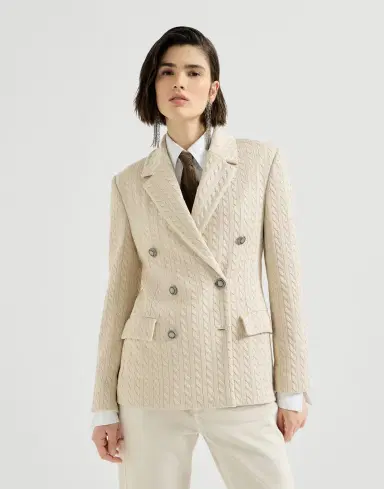 Brunello Cucinelli Sparkling knit blazer with monili | Thumbnail 2 Brunello Cucinelli Sparkling knit blazer with monili | Thumbnail 2