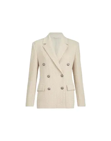 Brunello Cucinelli Sparkling knit blazer with monili | Thumbnail 1 Brunello Cucinelli Sparkling knit blazer with monili | Thumbnail 1