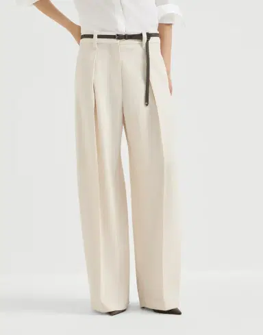Brunello Cucinelli Pleated barrel trousers | Thumbnail 2