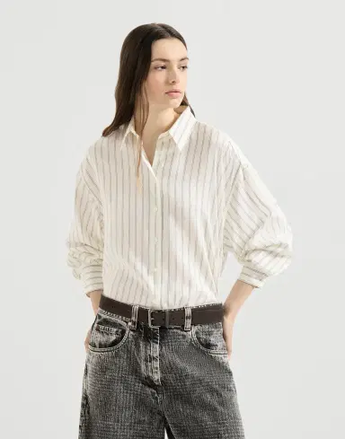 Brunello Cucinelli Silk poplin shirt | Thumbnail 2 Brunello Cucinelli Silk poplin shirt | Thumbnail 2